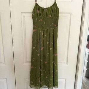 Wilfred Green Floral Midi Dress